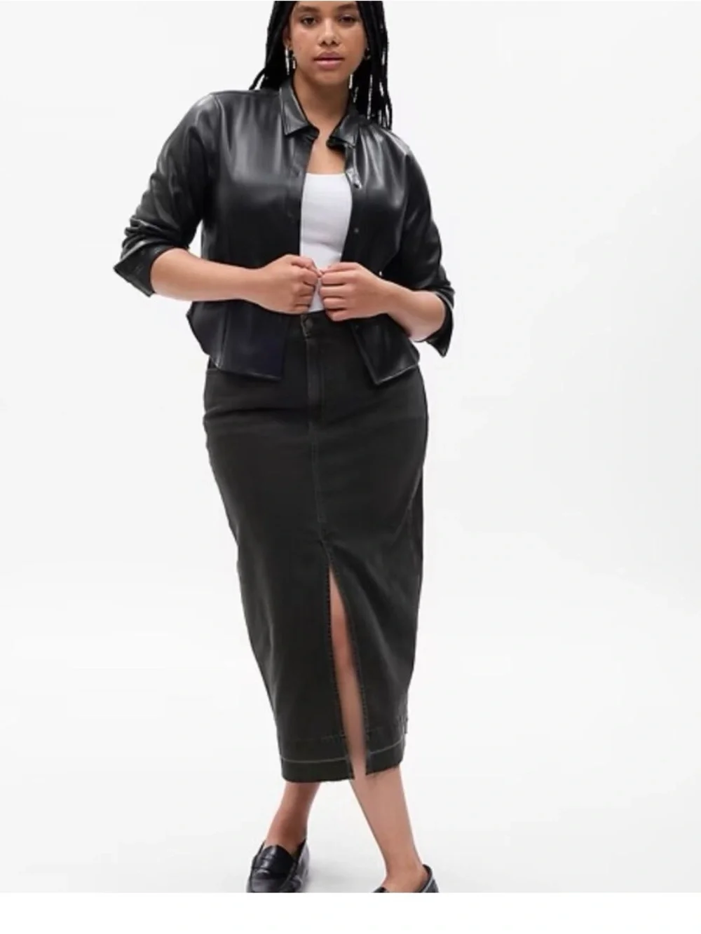 GAP Black Denim Skirt